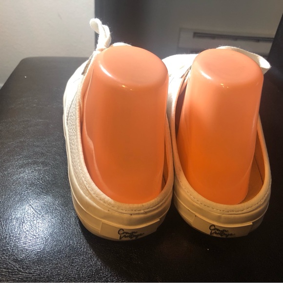 Crown Vintage Womens Floraine Mules Shoes White Leather Slip On Flat Heel 43/11M - Picture 6 of 12